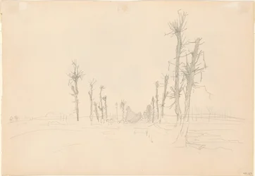 Verwüstete Landschaft [Rückseite], 1918