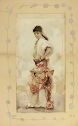 Mädchen im spanischen Kostüm, vor 1880