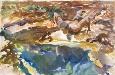 Mann und Pool, Florida, 1917