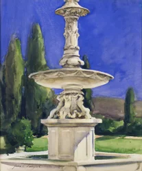 Marmorbrunnen in Italien, ca. 1907