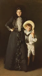 Porträt von Mrs. Edward L. Davis und ihrem Sohn Livingston Davis, 1890