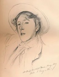 Porträtskizze von Miss Violet Paget Vernon Lee