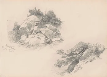 Felsen und Gebüsch, Hintersee, Deutschland, 1871