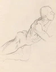 Studie von Eros für Eros und Psyche, Reliefdekoration, Rotunde, Museum of Fine Arts, Boston