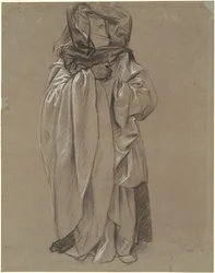 Studie von Ezechiel für Fries der Propheten, 1890-1892