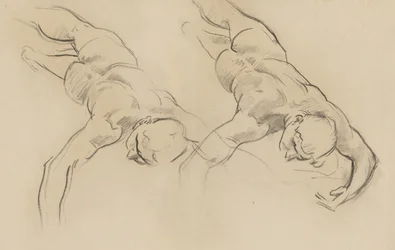 Studie einer der Horen (dritte Figur von links, gedreht) für Apoll in seinem Wagen mit den Horen, Wandgemälde, Treppenhaus, Museum of Fine Arts, Boston