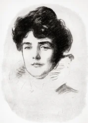 Jeanette Jennie Jerome, Lady Randolph Churchill und Mutter von Sir Winston Churchill, aus A Roving Commission von Winston S. Churchill, veröffentlicht von Scribners, 1930