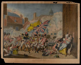 Tod von Major Pierson und Niederlage der französischen Truppen auf der Insel Jersey am 6. Januar 1781