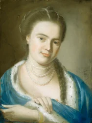 Porträt von Mrs Gawen Brown (Elizabeth Byles), 1763