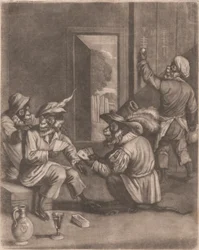 Affen spielen Karten