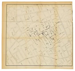 Eine Karte aus "Über die Art der Übertragung der Cholera", 1855