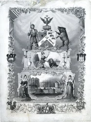 Die Vereinigte Gesellschaft der Bürstenmacher, ca. 1840 (Gravur auf Papier)
