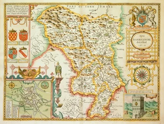 Karte der Grafschaft Derbyshire, aus 