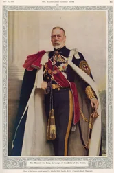 König Georg V. (1865-1936) Souverän des Hosenbandordens, aus 