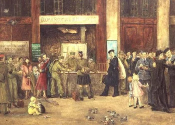 Die Garderobe der Streitkräfte am Bahnhof Waterloo