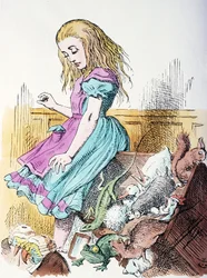 Alice umgeben von Tieren