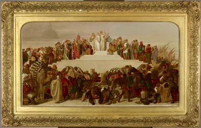 Skizze für ein in Arbeit befindliches großes Bild, das allegorisch das große industrielle Treffen aller Nationen im Jahre 1851 darstellt