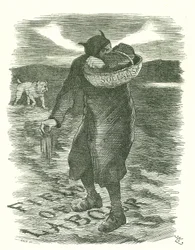 Unkraut säen: Angst, dass sich der Sozialismus unter der britischen Arbeiterschaft ausbreitet. John Tenniel Karikatur aus Punch, London, 27. Februar 1886.