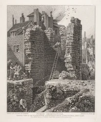 Innenansicht des nahe Ludgate Hill entdeckten Wachturms, 1. Mai 1792