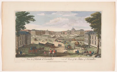 Ansicht der Vorderseite des Palastes von Versailles
