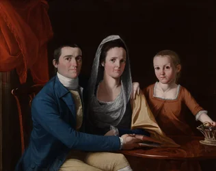 Jonathan Trumbull, Jr., Eunice Backus Trumbull und Faith Trumbull (später Faith Trumbull Wadsworth) (1740-1809, LL.D. 1797; 1749-1826; 1769-1846)