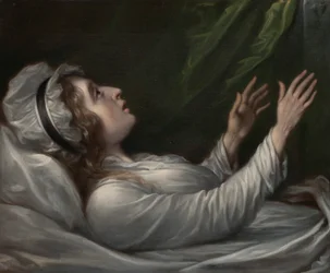 Sarah Trumbull auf ihrem Sterbebett