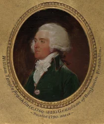 John Flaxman modelliert die Büste von William Hayley