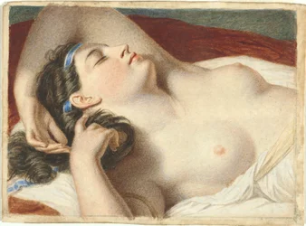 Studie für Ariadne, schlafend auf der Insel Naxos