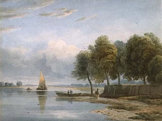Ein Blick auf die Themse bei Millbank