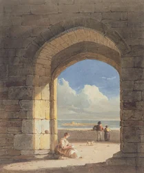 Ein Bogen auf der Heiligen Insel, Northumberland, 1809