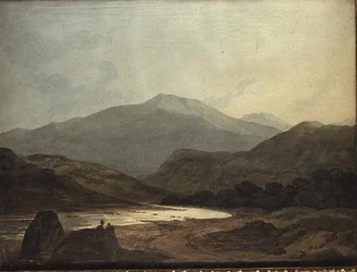 Moel Hebog: Blick ins Tal von nahe Dinas Emrys