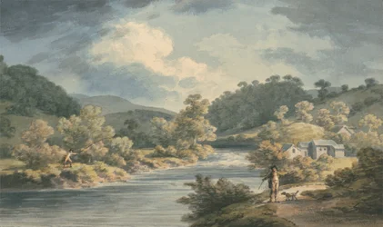 Ein Fischer im Tal von Myfod, Standort des Palastes der Prinzessin von Powis