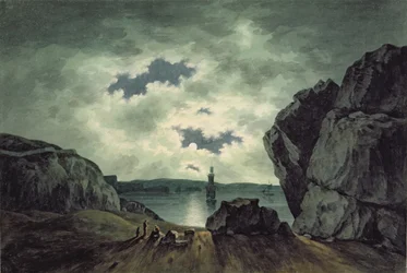 Bucht bei Mondschein