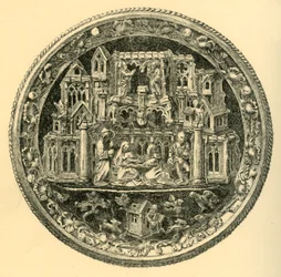 Silbervergoldeter Morse, Mitte 15. Jahrhundert, 1881