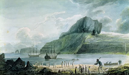 Ansicht des Weihnachts-Hafens im Kerguelen-Land, 1781-4