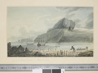 Ansicht des Weihnachts-Hafens im Kerguelenland