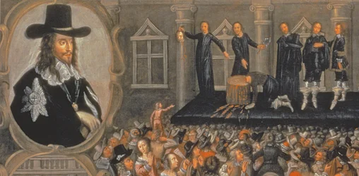 Darstellung der Hinrichtung von König Karl I. im Jahr 1649 (Detail)
