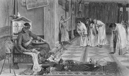 Die Favoriten des Kaisers Honorius, graviert von J. Stephenson