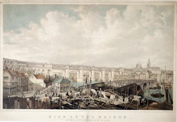 High Level Bridge, Newcastle upon Tyne, graviert von George Hawkins