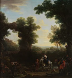 Klassische Landschaft mit Zigeunern, 1748