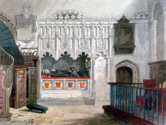 Denkmal in der Kirche St Bartholomew-the-Great, Smithfield, City of London