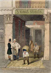 Überreste von Clarendon House, Three Kings Livery Stables, Piccadilly, aus 