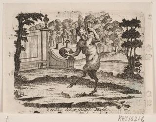Vignette mit Satyr