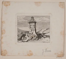 Vignette mit zwei Genien