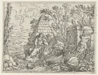 Demokrit meditierend