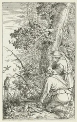 Vogeljäger mit Eule
