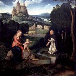 Die Jungfrau und das Jesuskind mit einem Dominikanermönch, ca. 1515-18