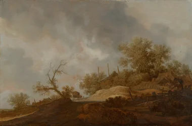 Landschaft am Rande eines Dorfes