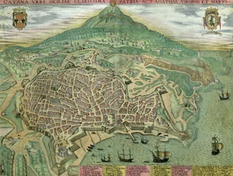 Karte von Catania, aus 