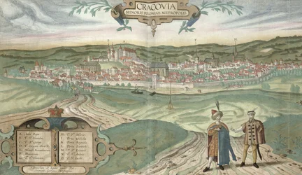 Karte von Krakau, aus 